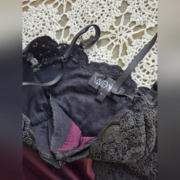 NWOT Dolls Kill Window Lustrous Heart Maxi Dress | Goth - Picture 4 of 12